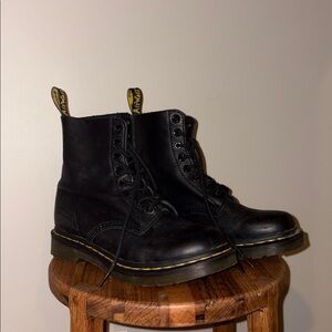 Black Doc Marten Boots Pascal Leather